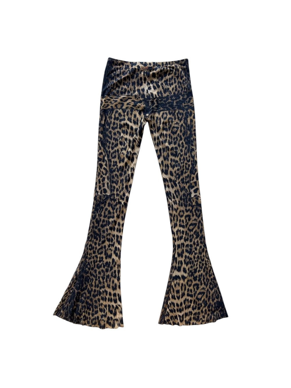 LEOPARD MESH FLARED PANTS @SSINGER