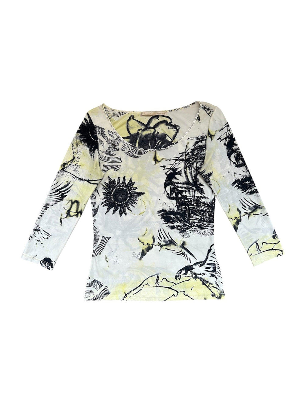 00S SUN/MOON YELLOW L/S TOP @TSCOTT