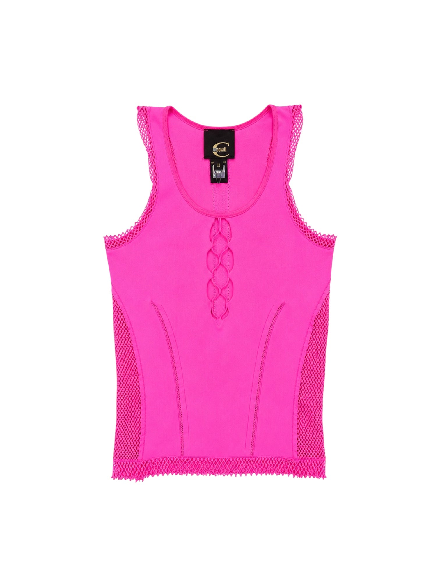 HOT PINK CUTOUT STRETCH TANK