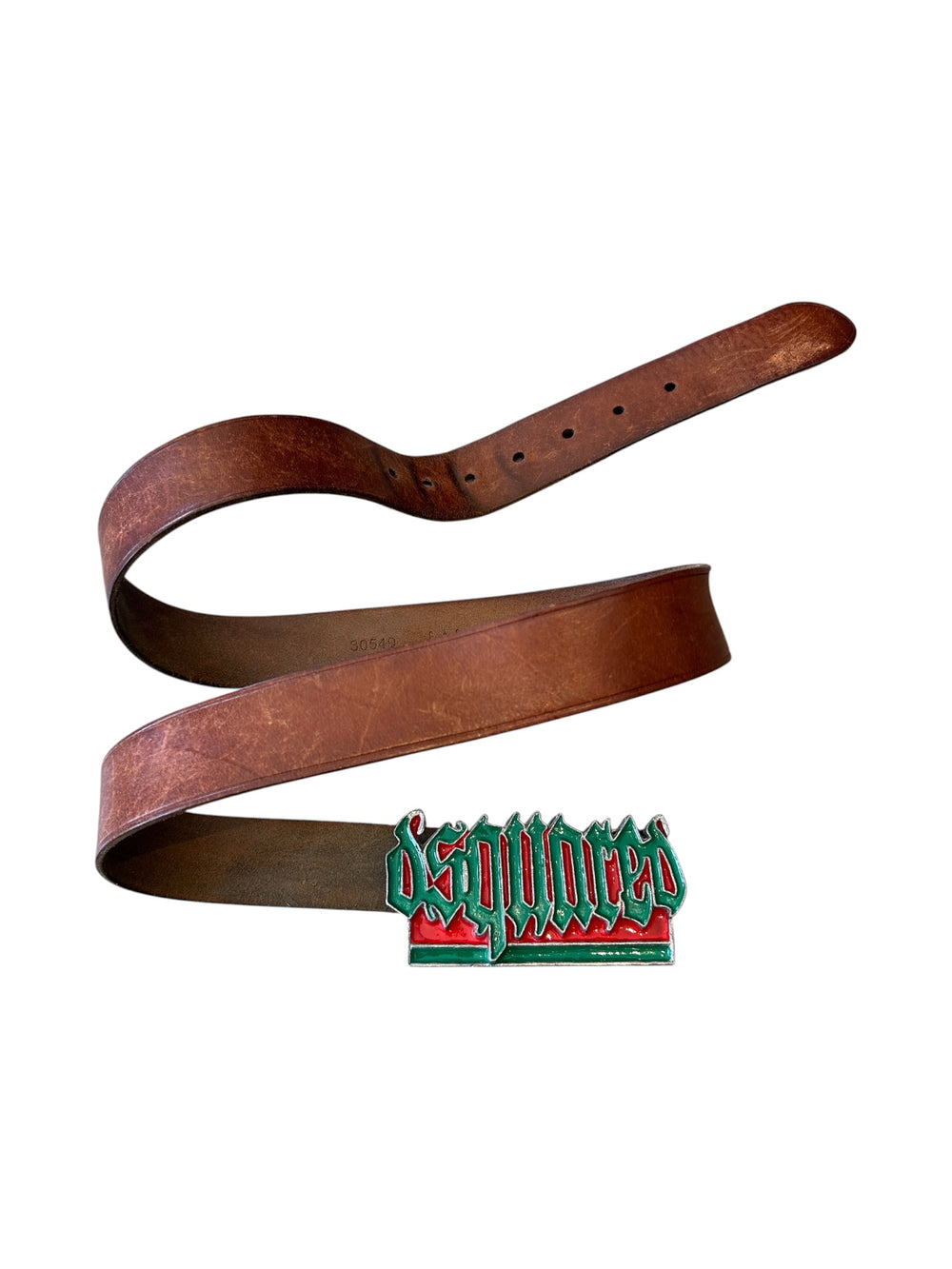 GREEN & RED GOTHIC LOGO BELT