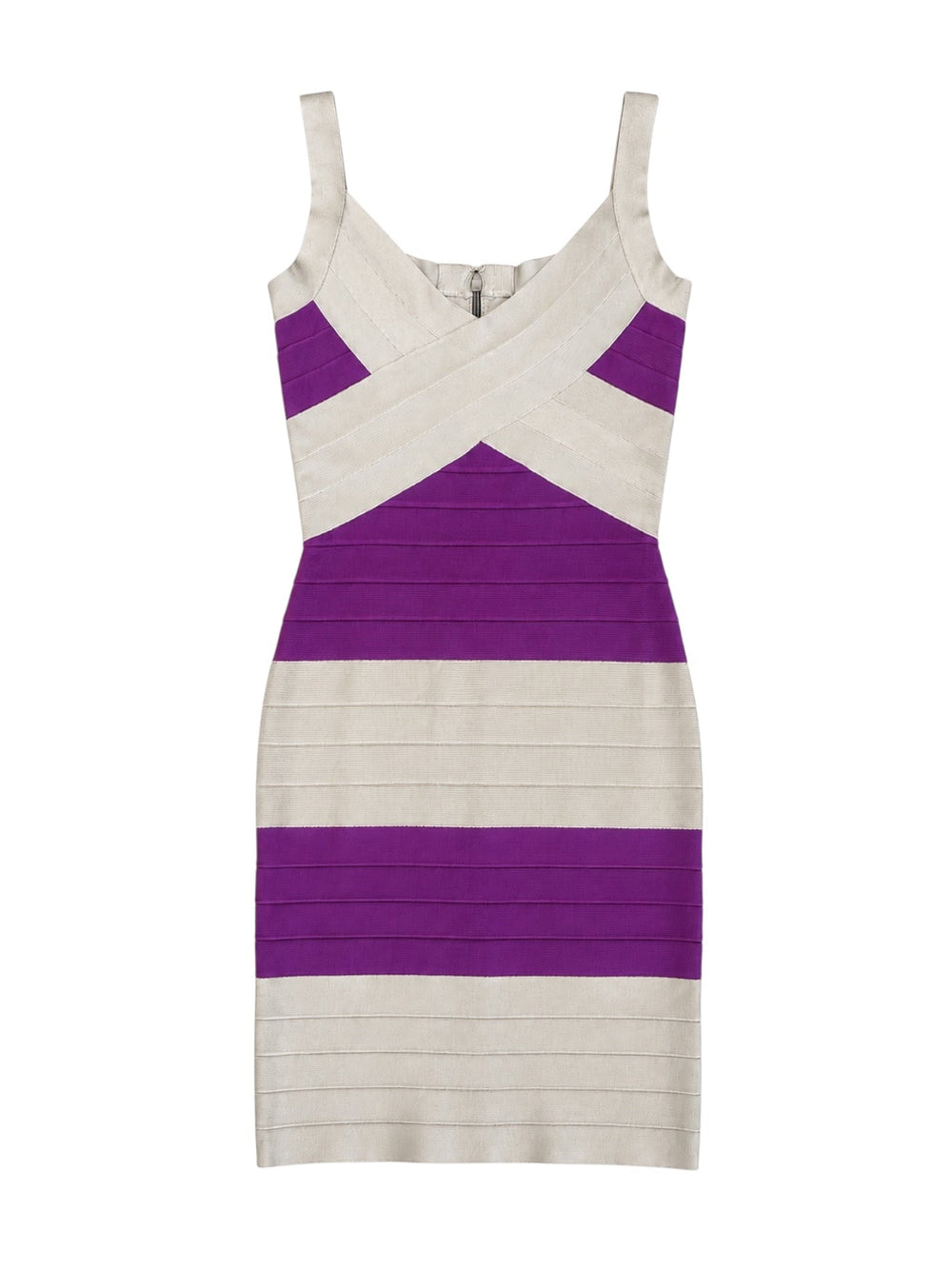 PURPLE AND GREY BONDAGE DRESS