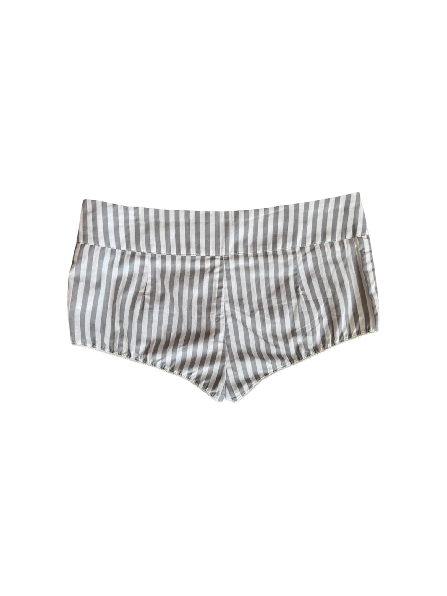 GREY & WHITE STRIPED SAILOR HOT SHORTS