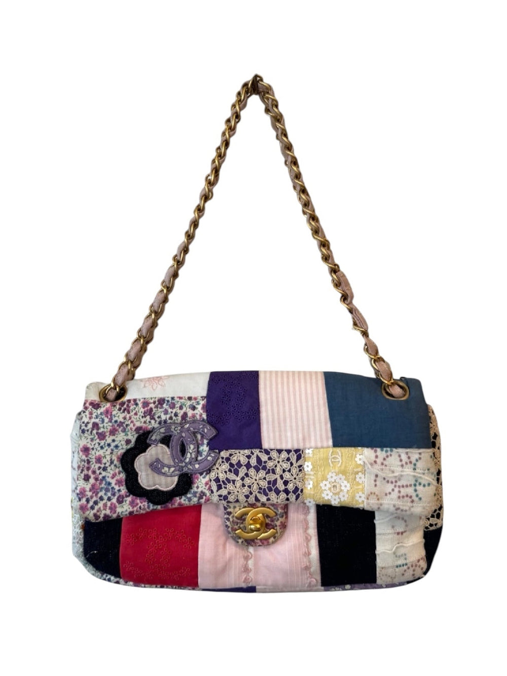 2006 LIMITED EDITION TWEED/LACE & PATCHWORK FLAP BAG