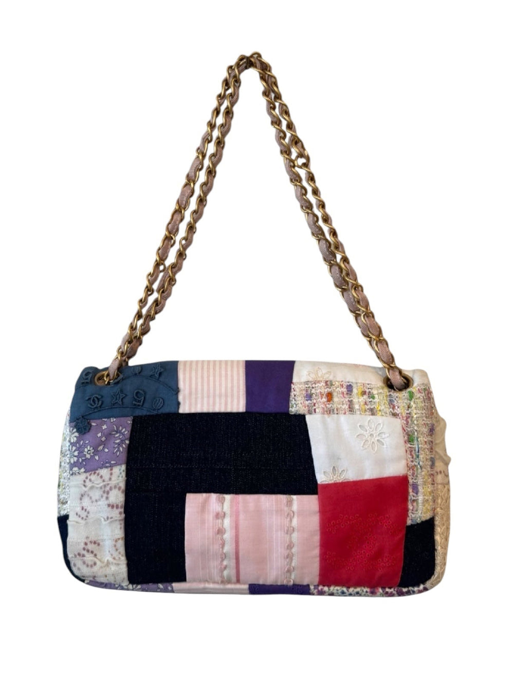 2006 LIMITED EDITION TWEED/LACE & PATCHWORK FLAP BAG
