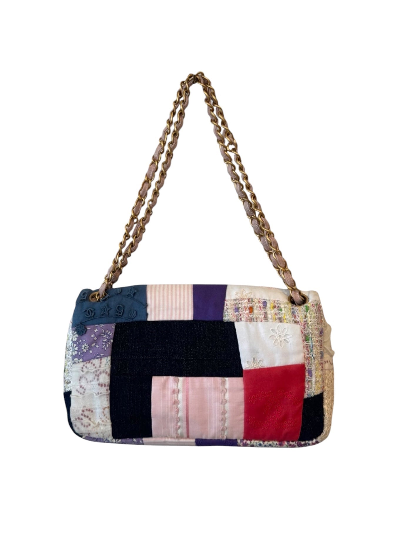2006 LIMITED EDITION TWEED/LACE & PATCHWORK FLAP BAG