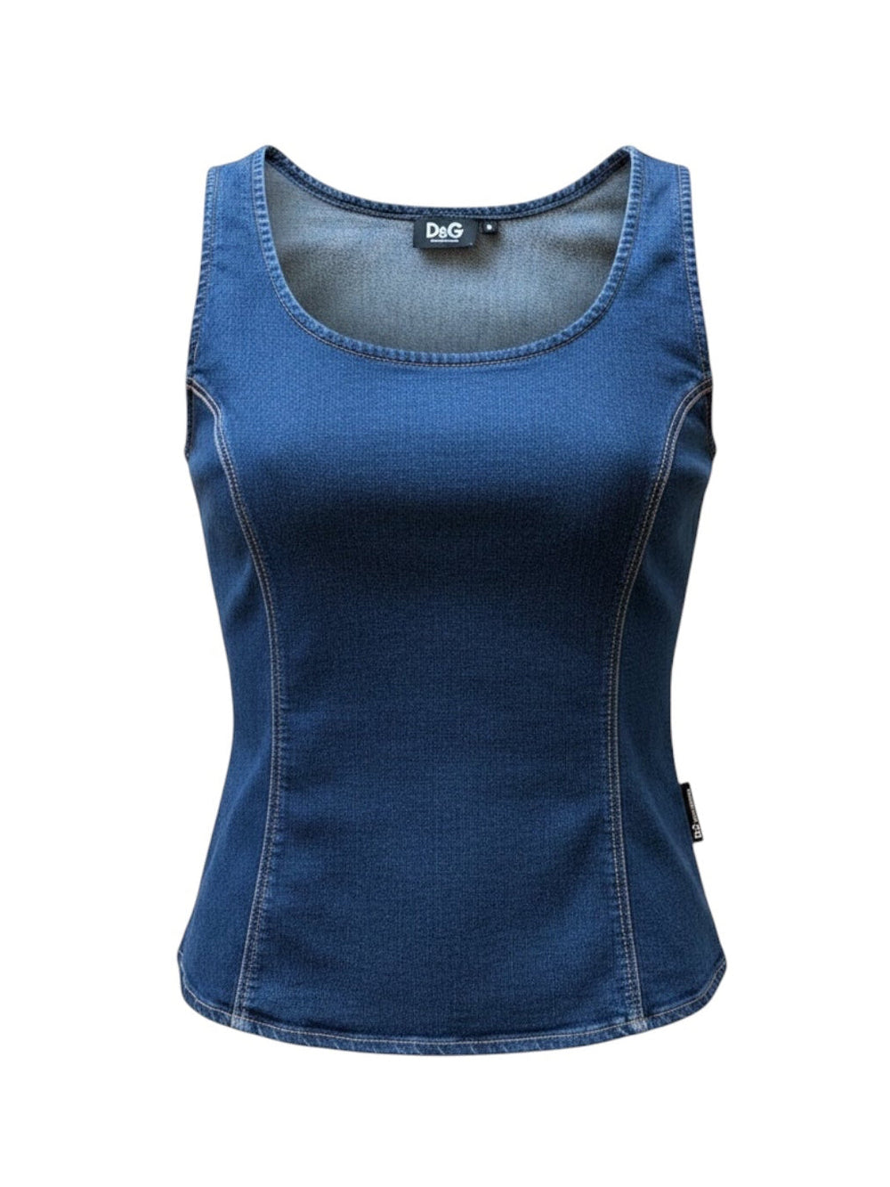 DARK WASH DENIM BUSTIER TANK