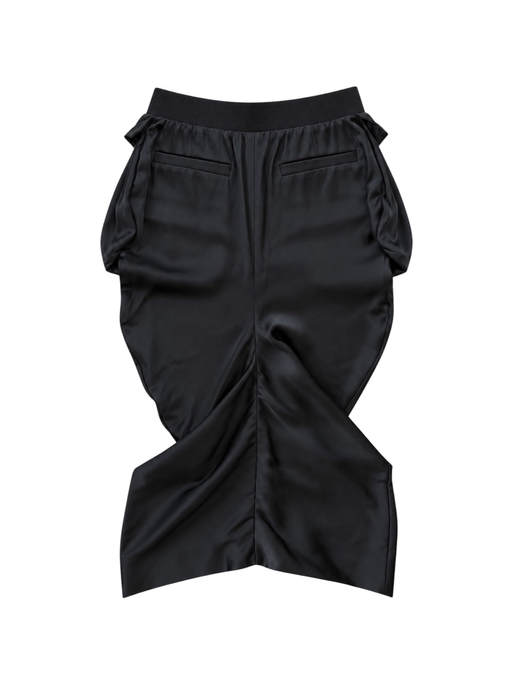 FW22 "SHOW 5 SAMPLE" BLACK OVERSIZED POCKET MIDI SKIRT