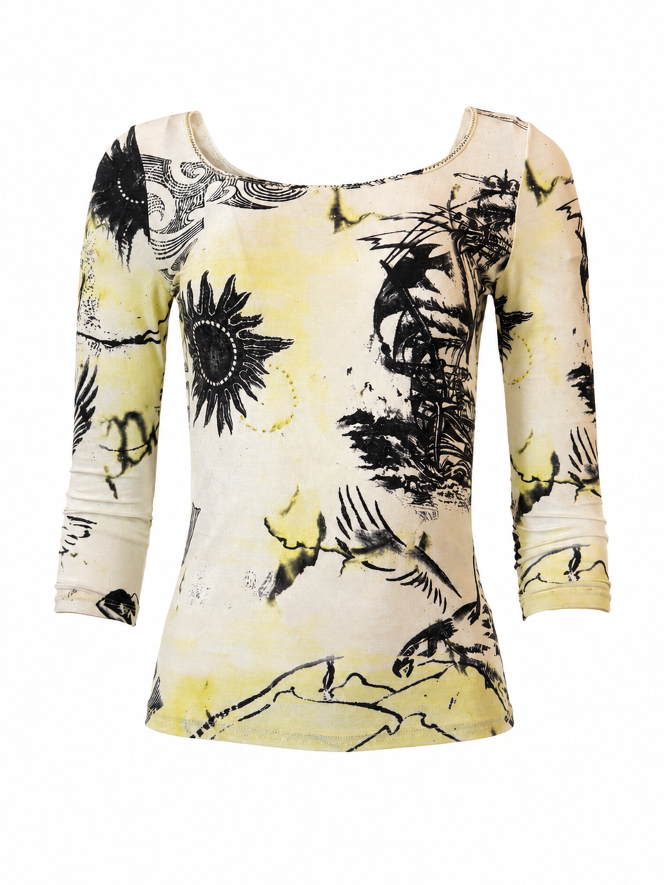 00S SUN/MOON YELLOW L/S TOP @TSCOTT