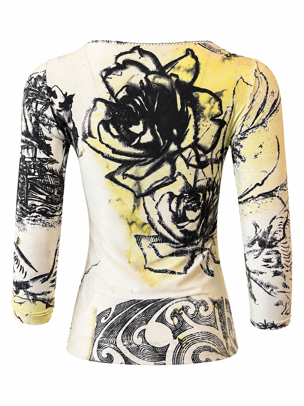 00S SUN/MOON YELLOW L/S TOP @TSCOTT