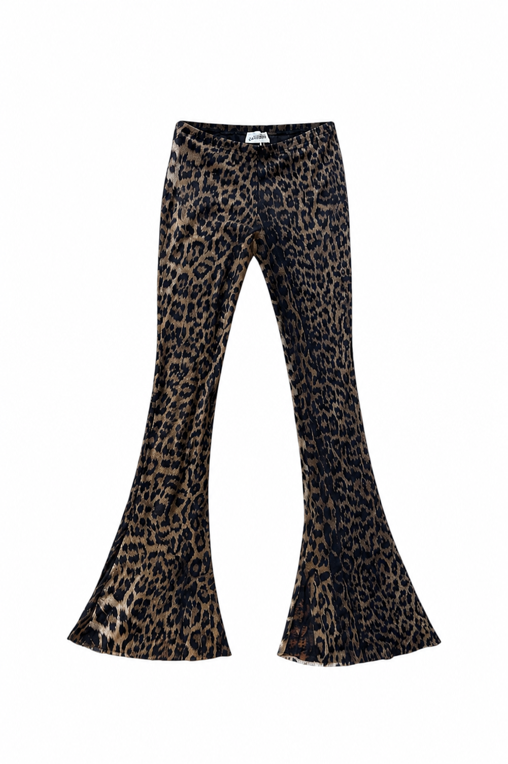 LEOPARD MESH FLARED PANTS @SSINGER