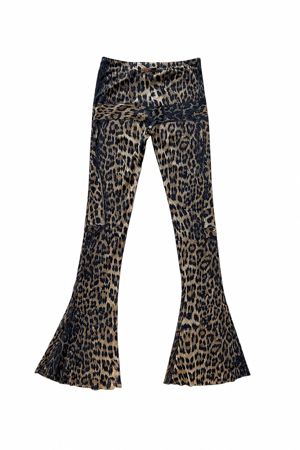 LEOPARD MESH FLARED PANTS @SSINGER