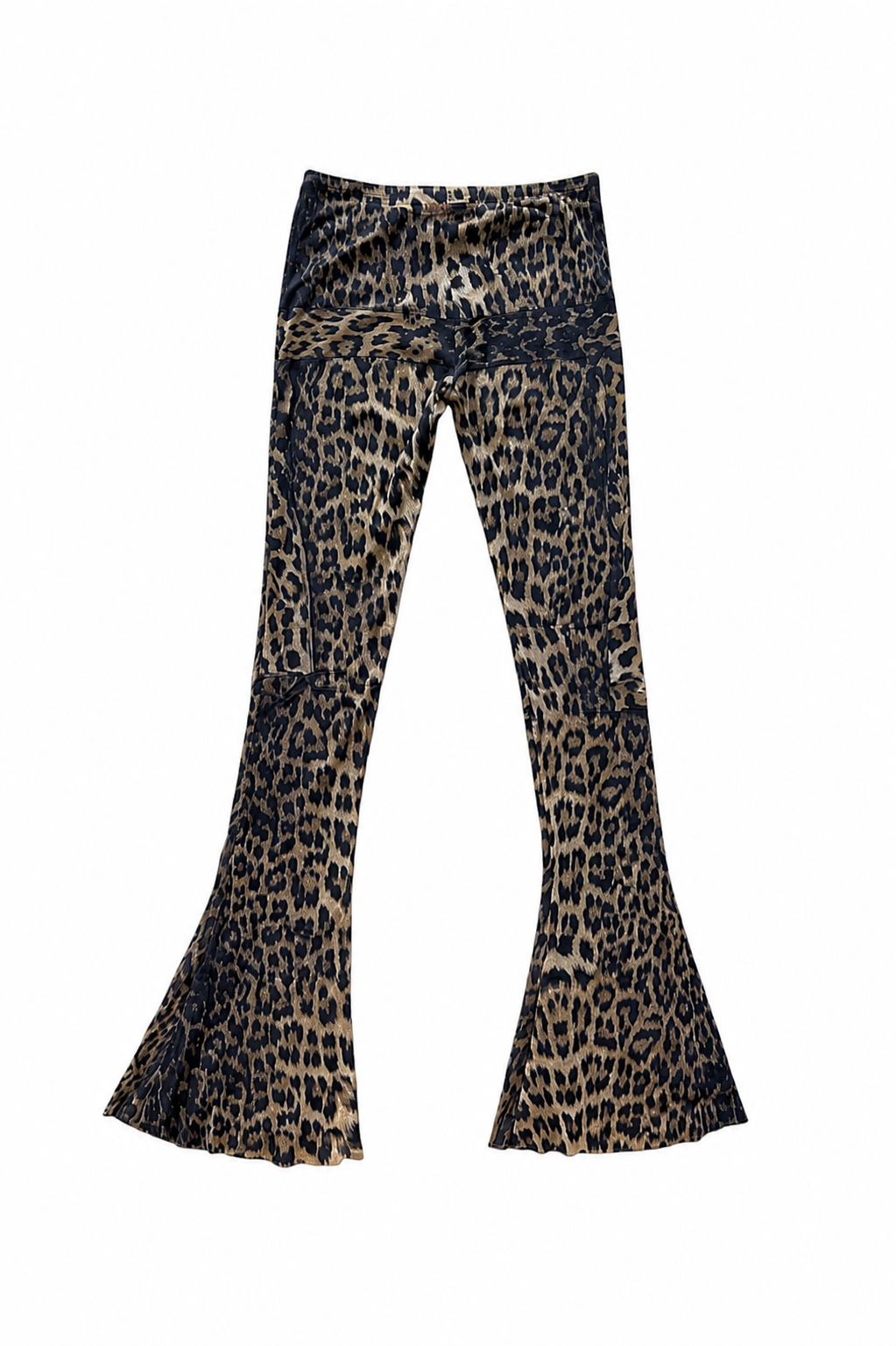 LEOPARD MESH FLARED PANTS @SSINGER