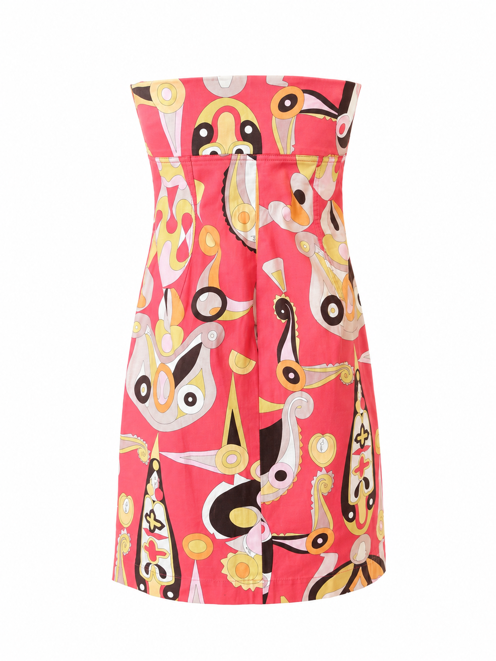 PEACH/ORANGE CLASSIC PRINTED TUBE MIDI DRESS