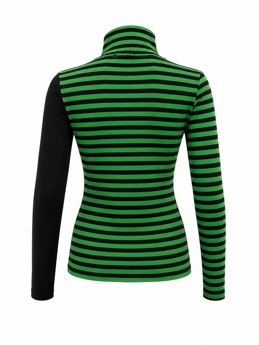 STRIPED & POP ART PRINT TURTLENECK @SM