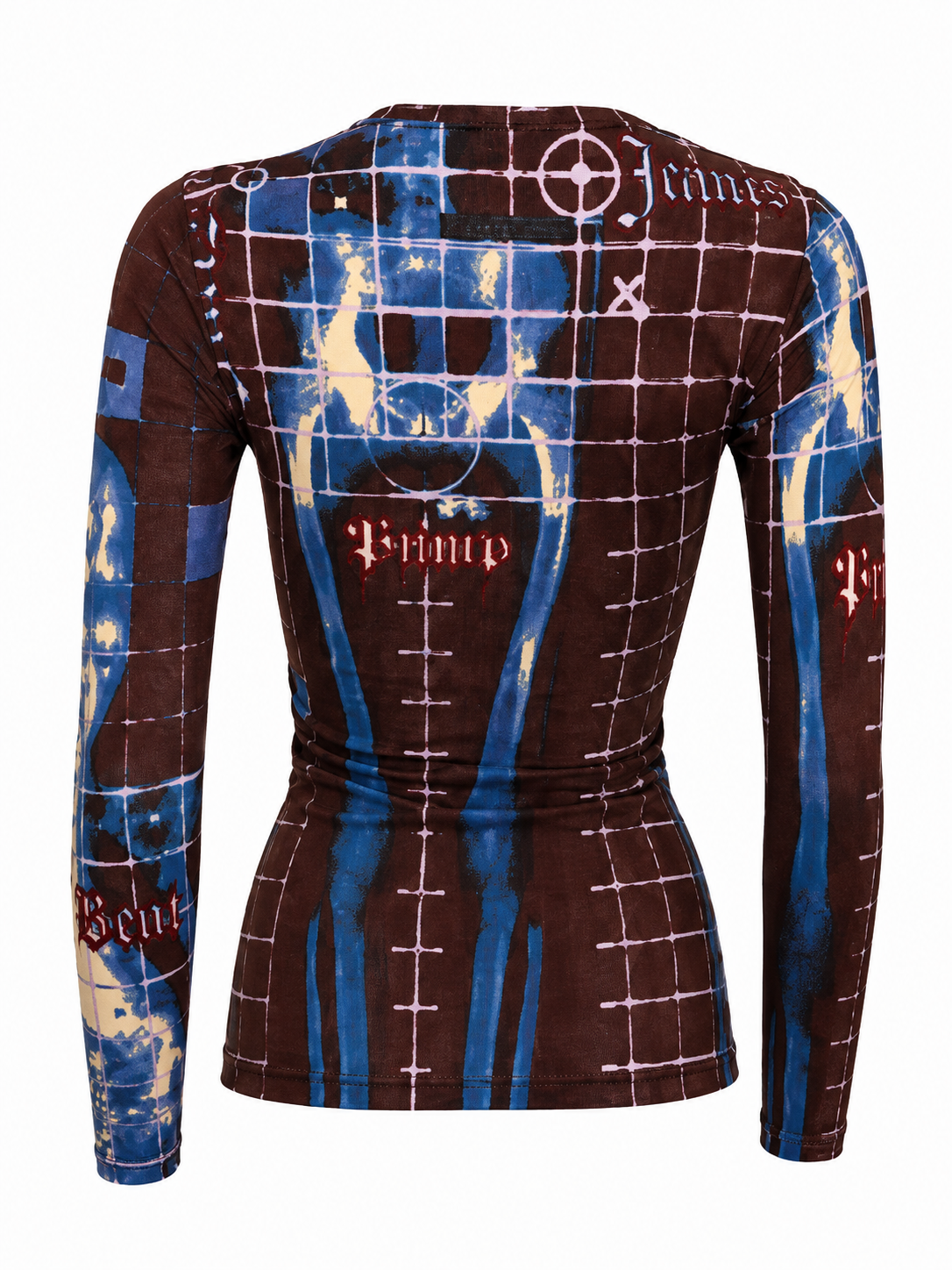 SS96 BROWN AND BLUE SKELETON X-RAY L/S