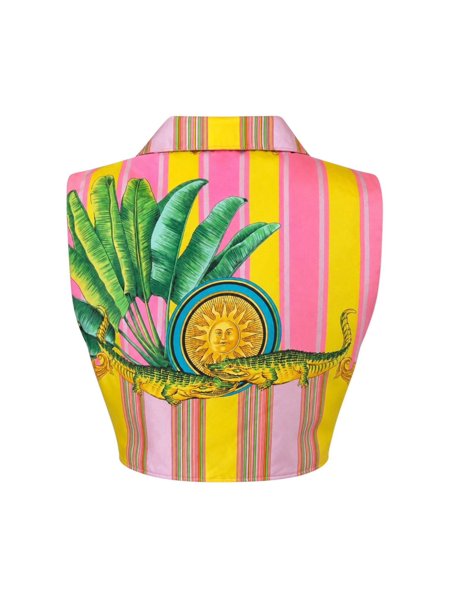 SS93 'MIAMI' PRINTED SILK TIE UP VEST @JCCG