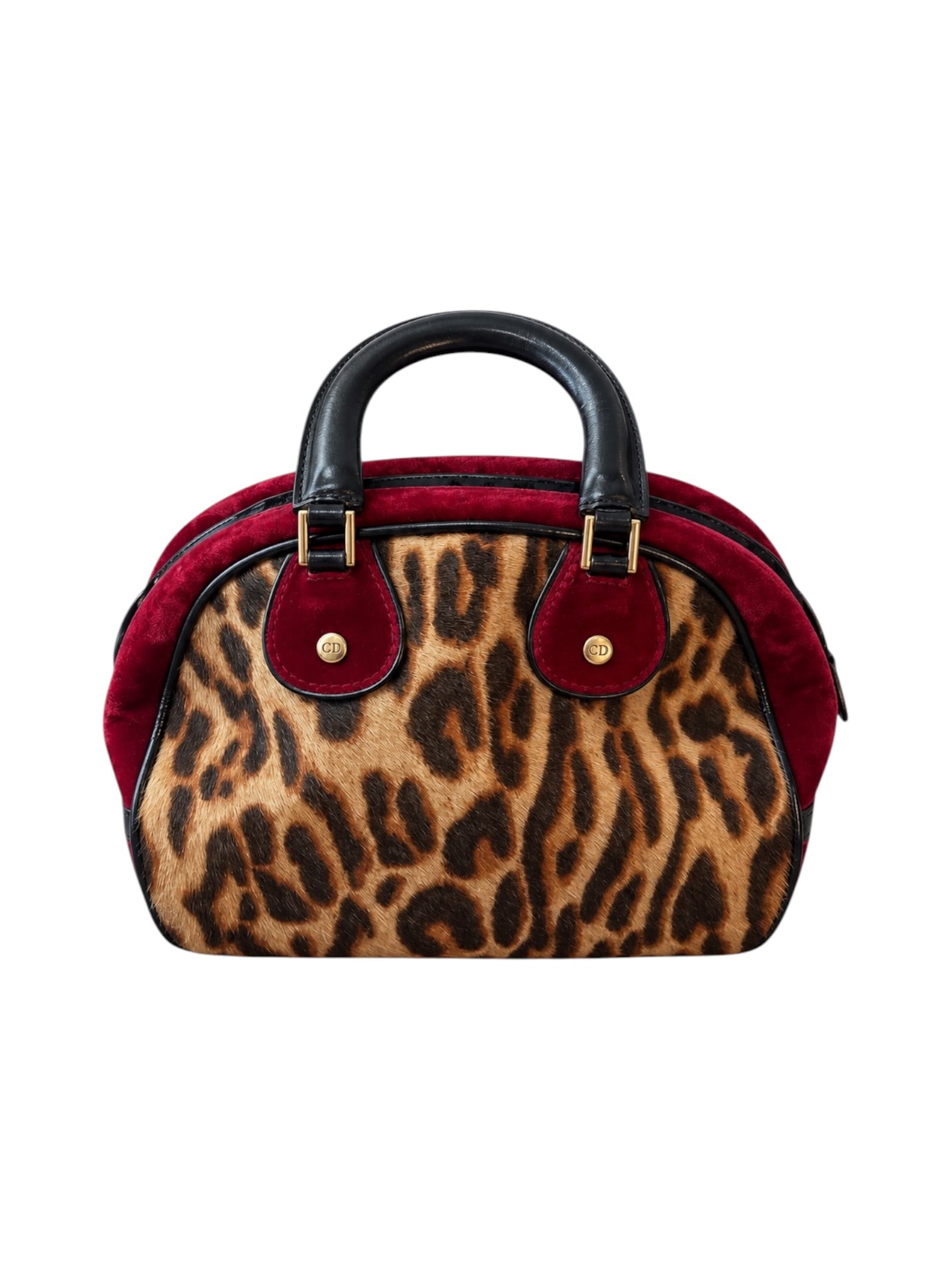 FW04 LEOPARD CALF HAIR MINI GAMBLER BAG (AS IS) @SM