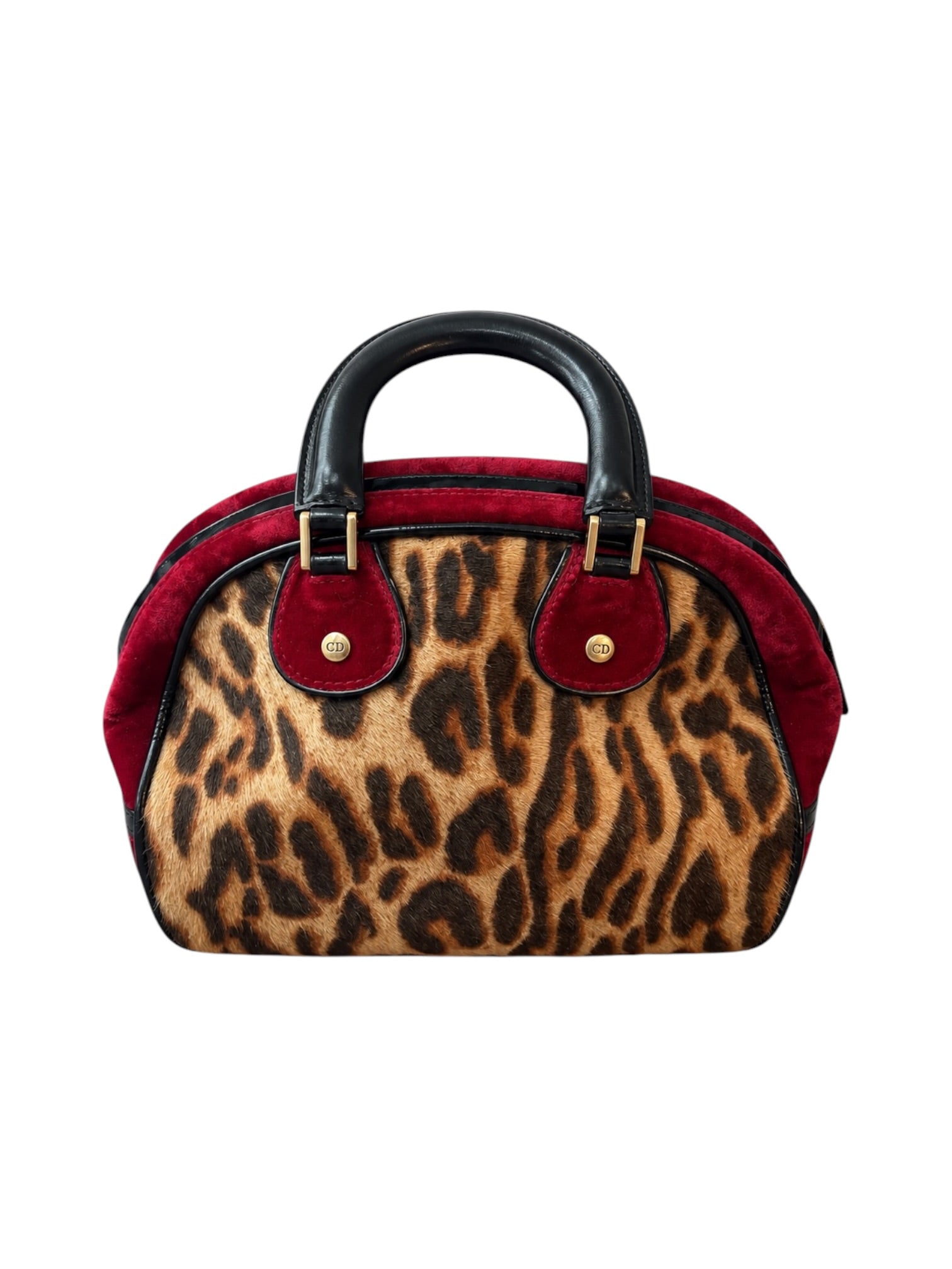 FW04 LEOPARD CALF HAIR MINI GAMBLER BAG (AS IS) @SM