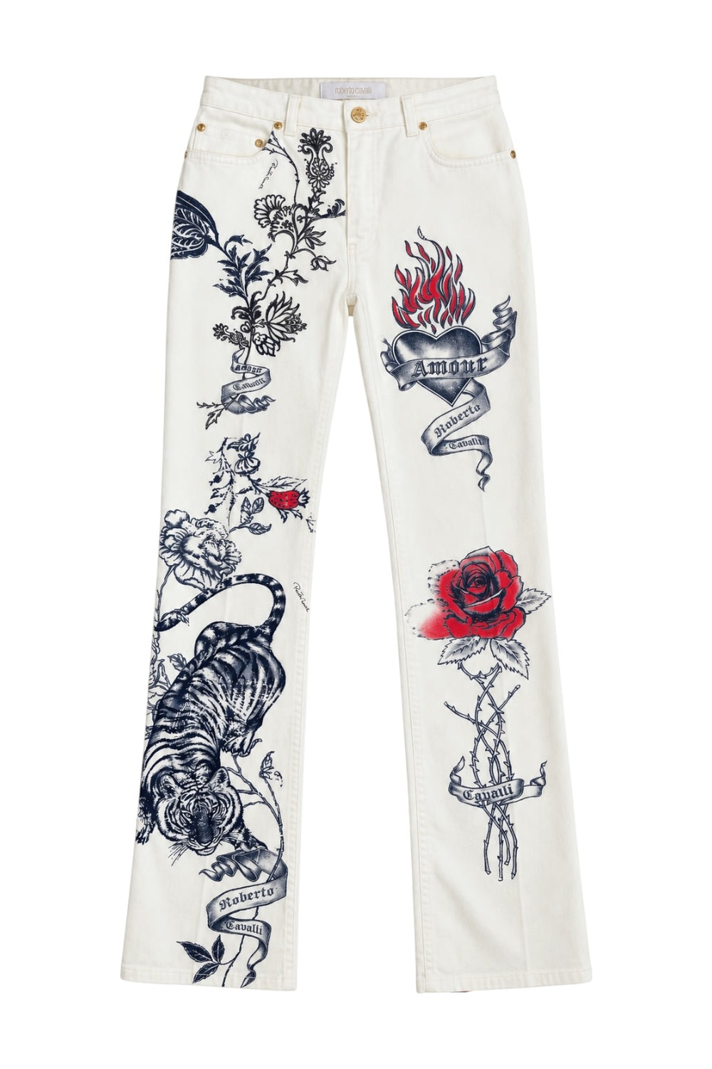 2003 WHITE AMOUR PRINTED JEANS @SM