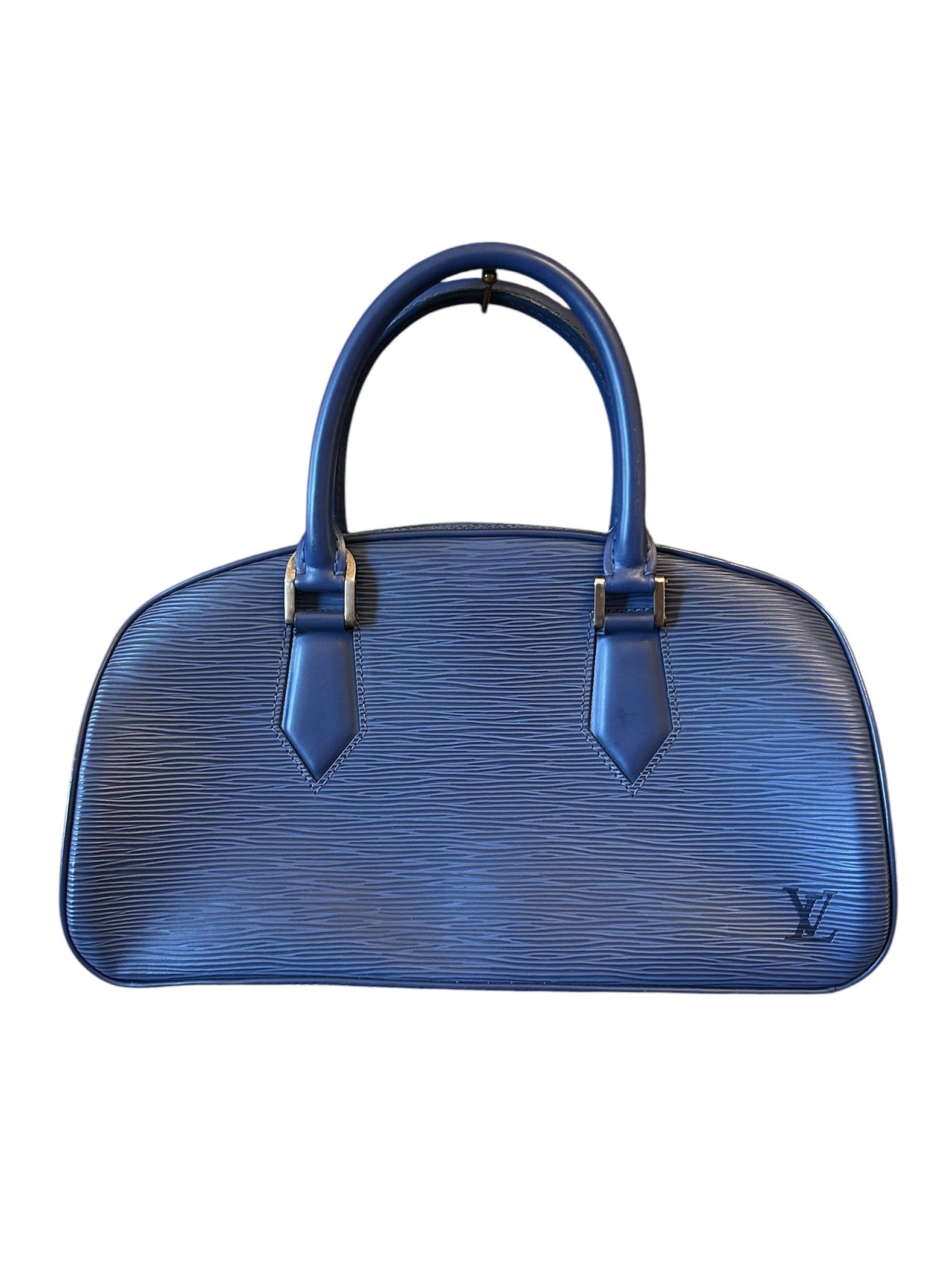 2004 BLUE EPI LEATHER JASMIN TOP HANDLE BAG