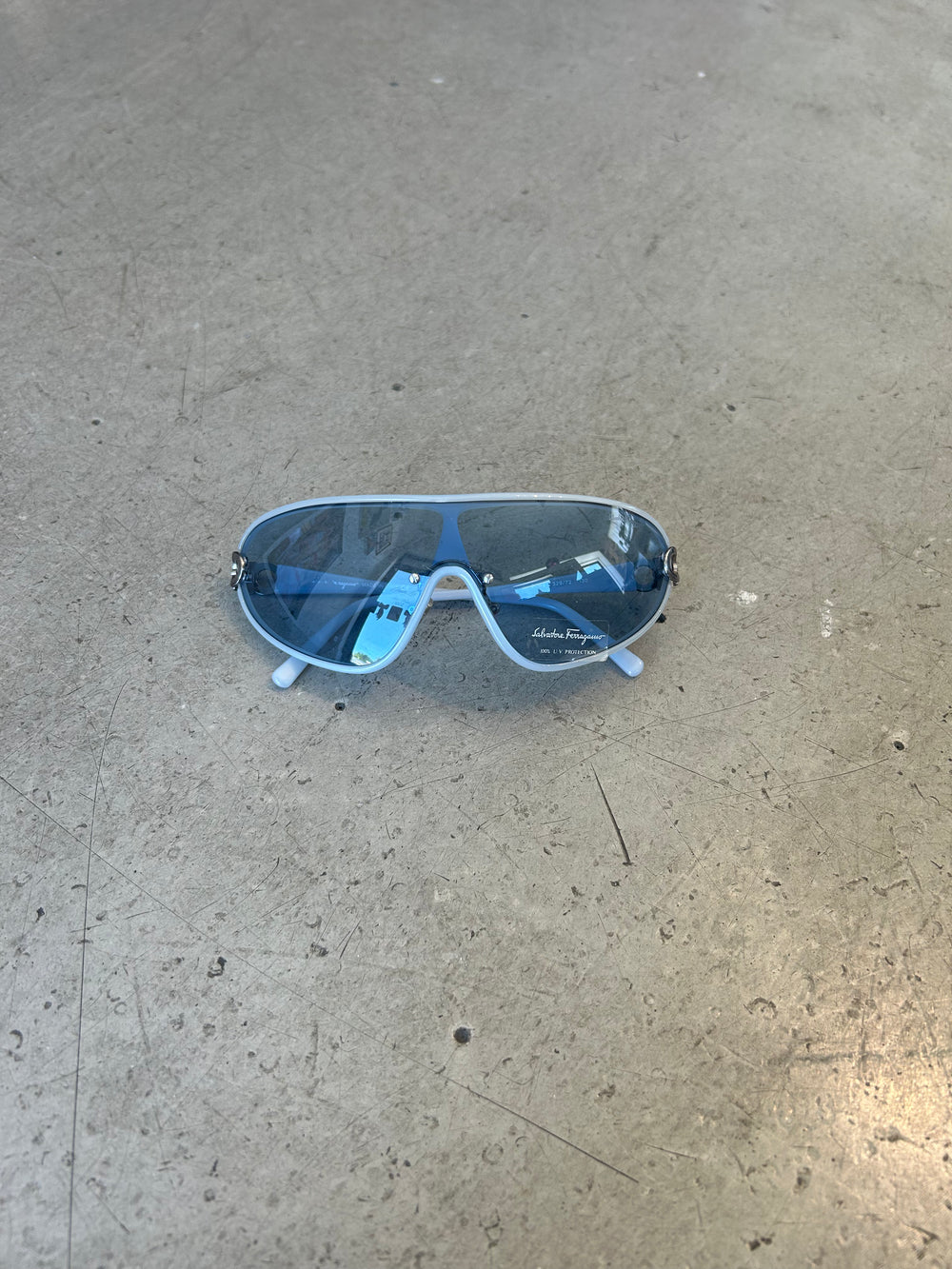 ‘SF1085’ BABY BLUE SHIELD SUNGLASSES
