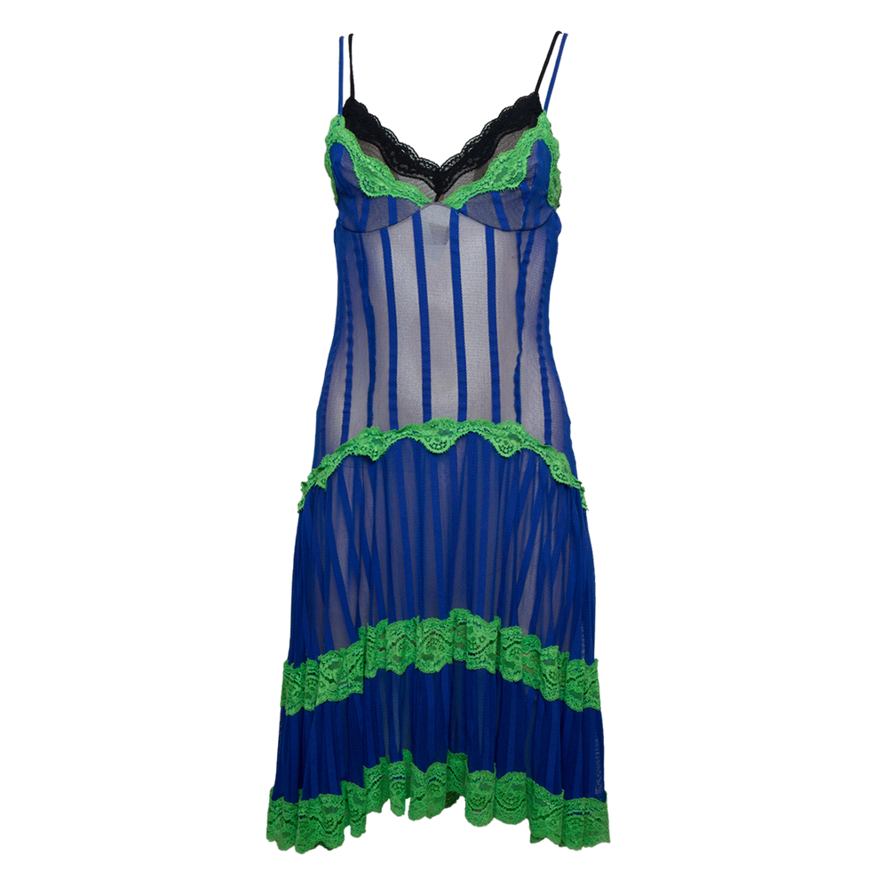 BLUE/GREEN MESH LAYERED SOLEIL