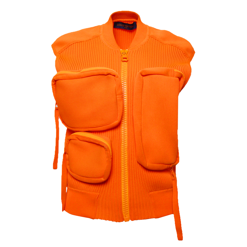 SPRING 2019 RUNWAY RIBBED ORANGE UTILITY VEST