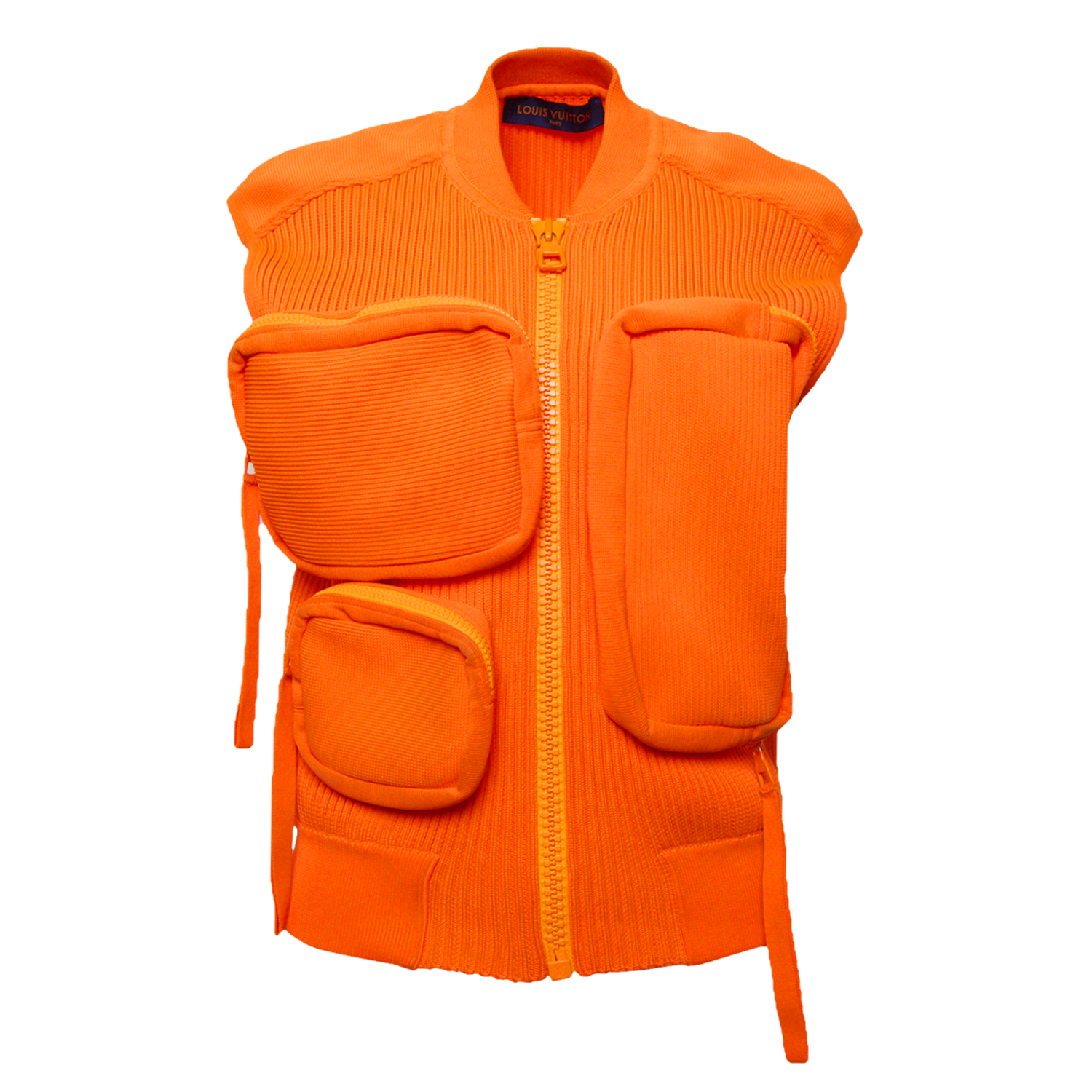 SPRING 2019 RUNWAY RIBBED ORANGE UTILITY VEST