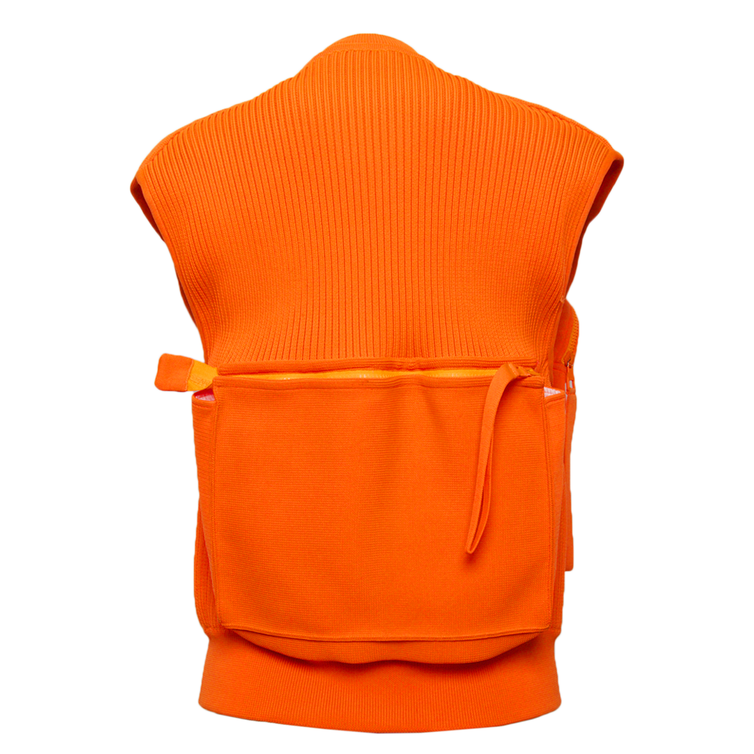 SPRING 2019 RUNWAY RIBBED ORANGE UTILITY VEST