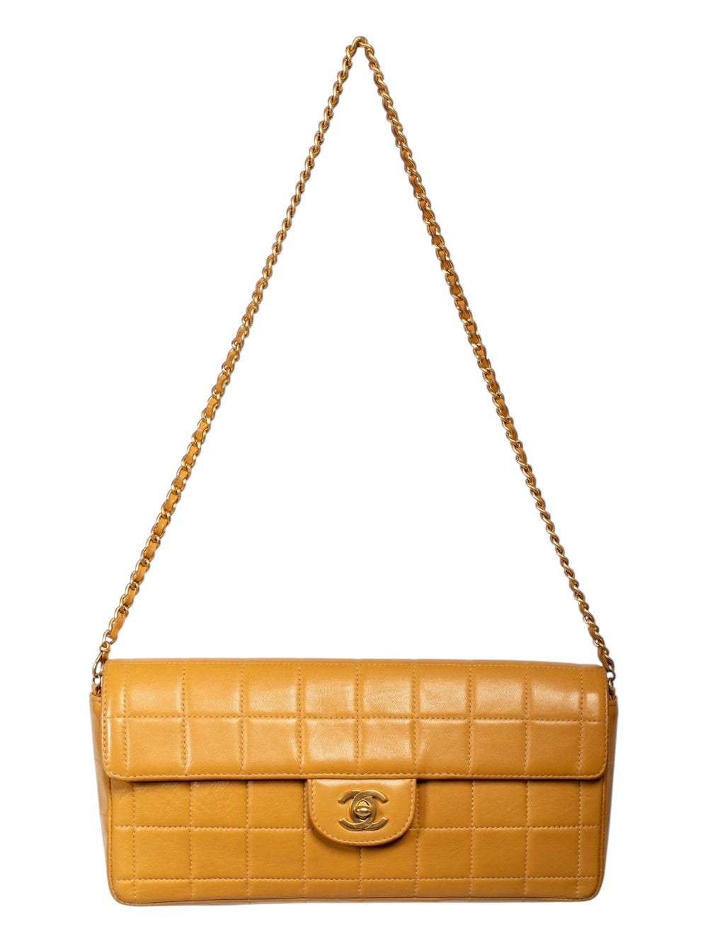 EAST WEST CHOCOLATE BAR CAMEL PURSE
