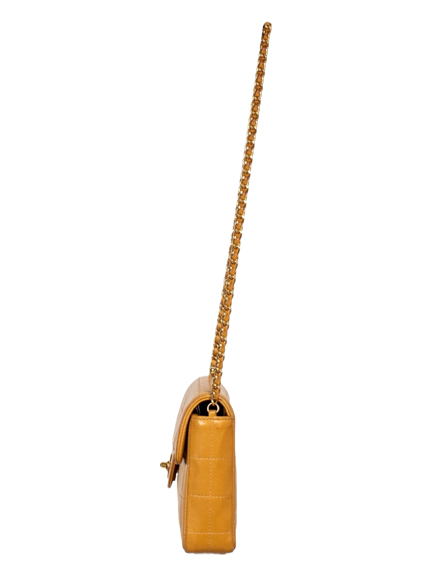 EAST WEST CHOCOLATE BAR CAMEL PURSE