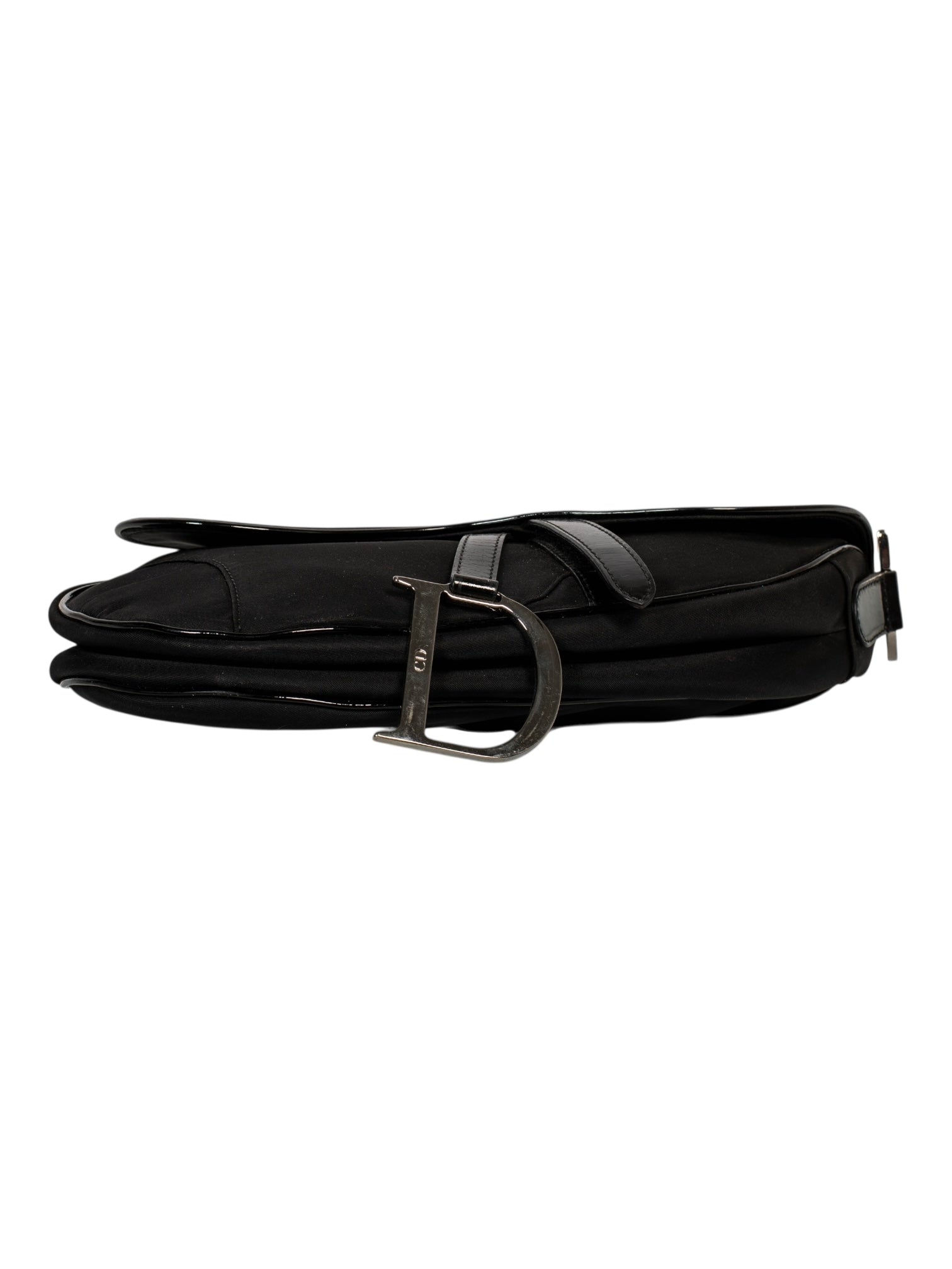 VINTAGE BLACK NYLON SADDLE BAG