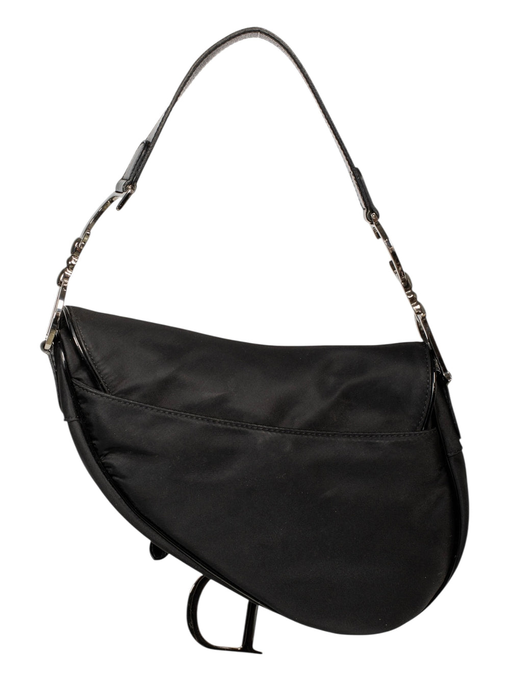 VINTAGE BLACK NYLON SADDLE BAG