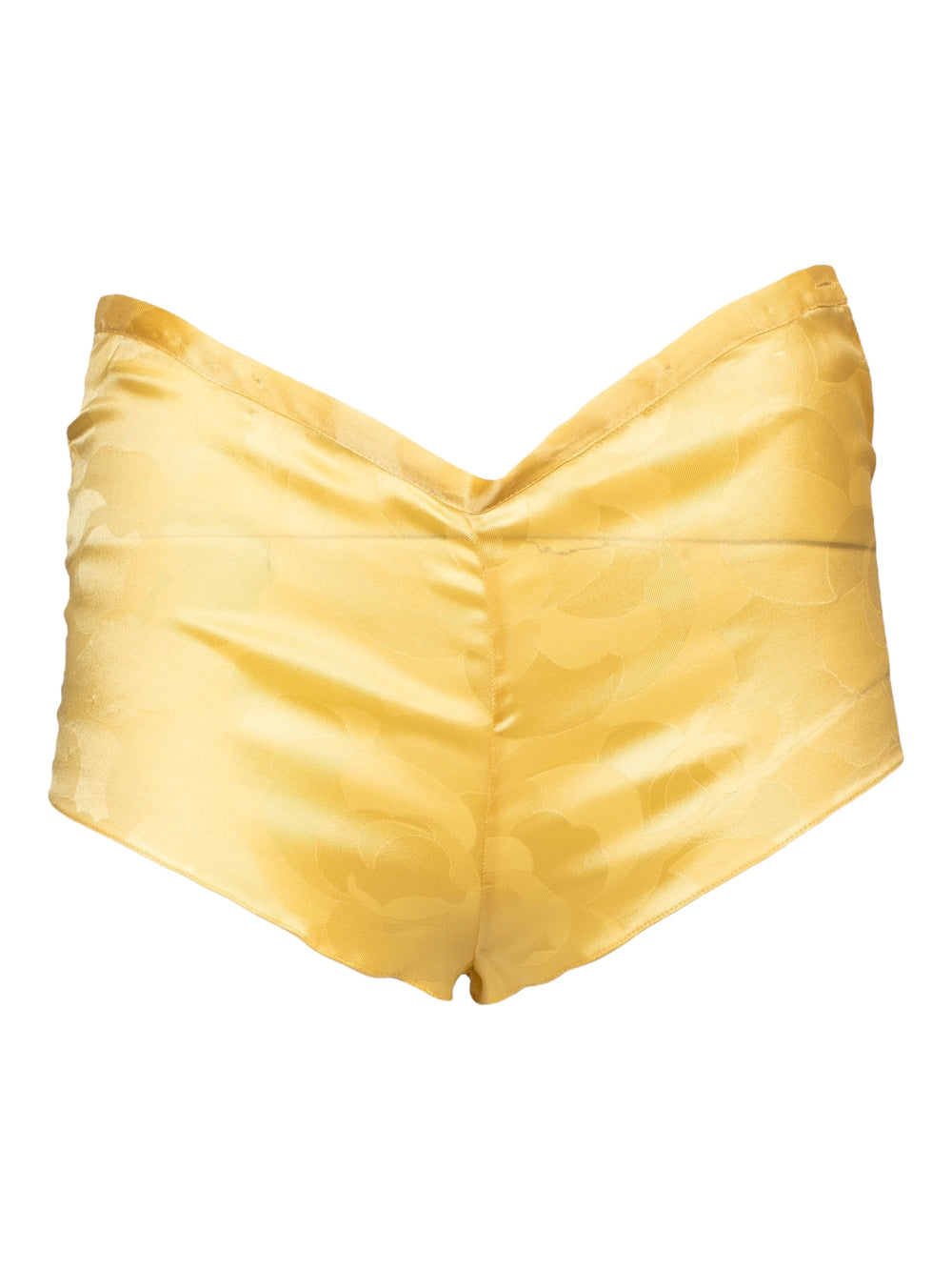 YELLOW SILK SHORTS