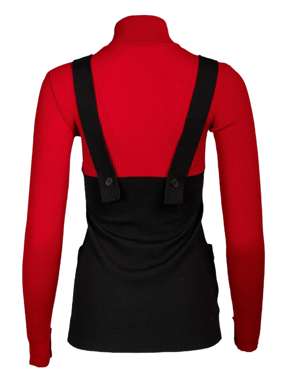 RED & BLACK WOOL SWEATER DRESS