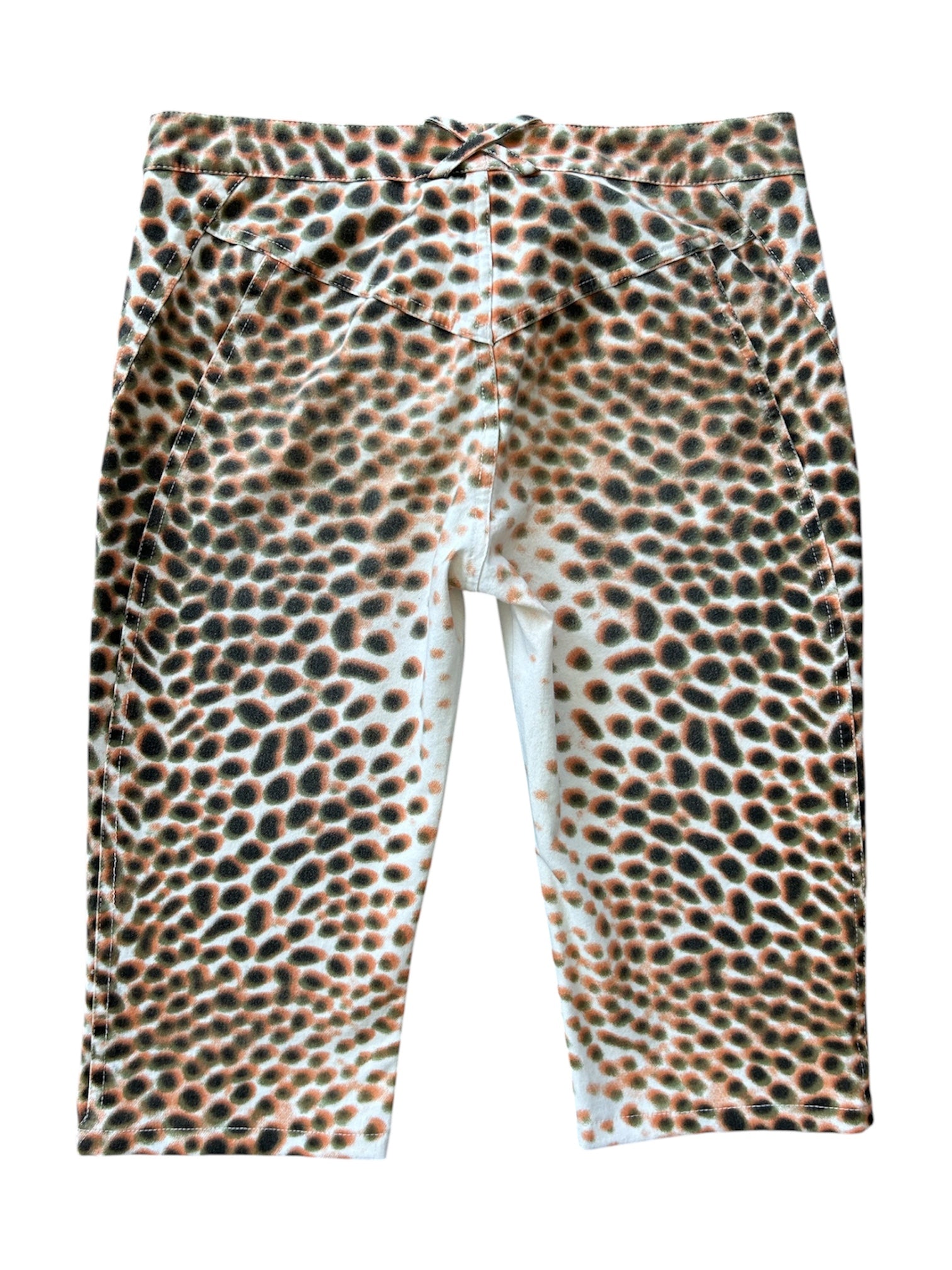 2002 ORANGE/BROWN SPOTTED LACE UP CAPRIS