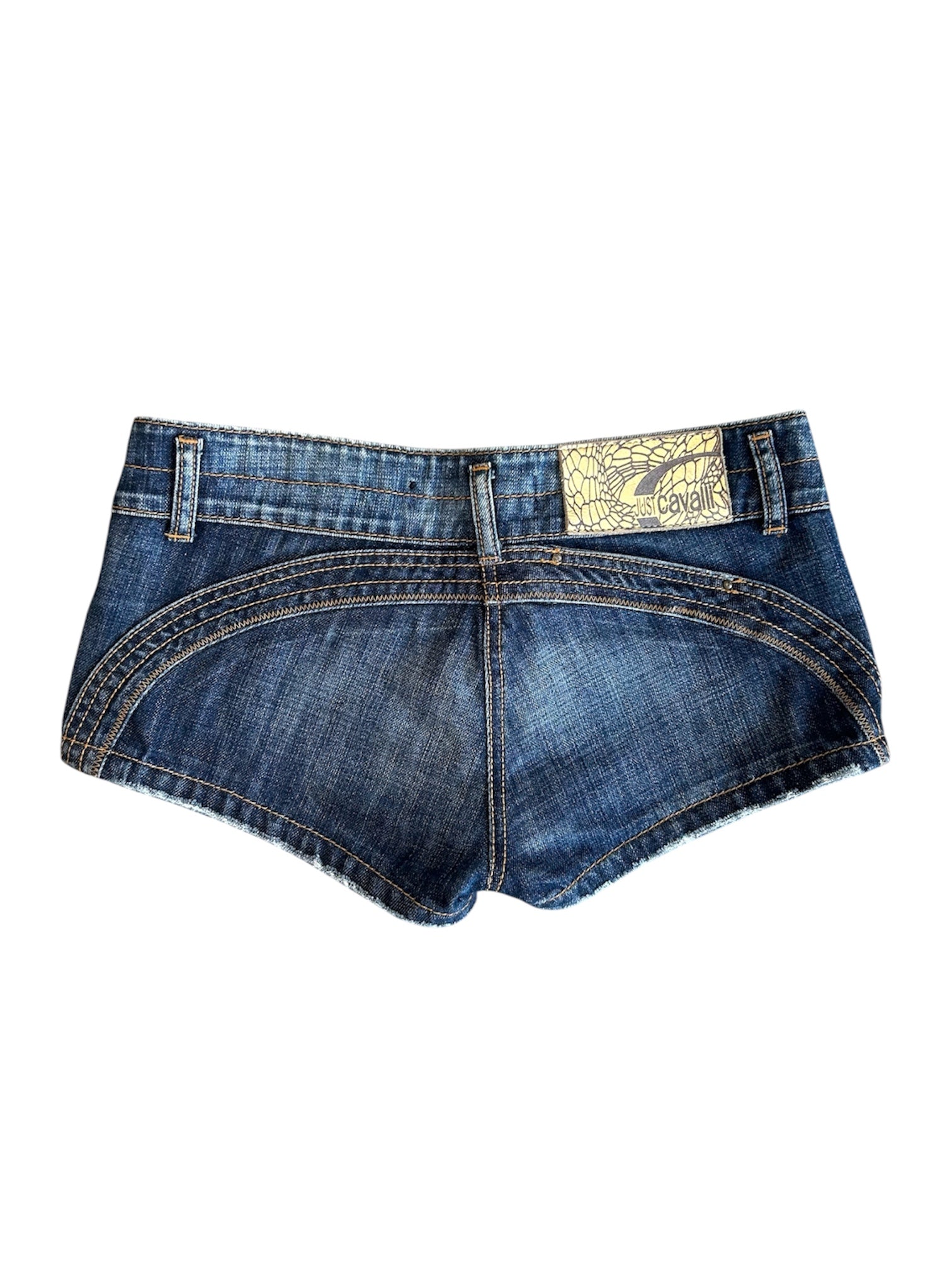 00S DENIM LOW RISE MICRO SHORTS @EA