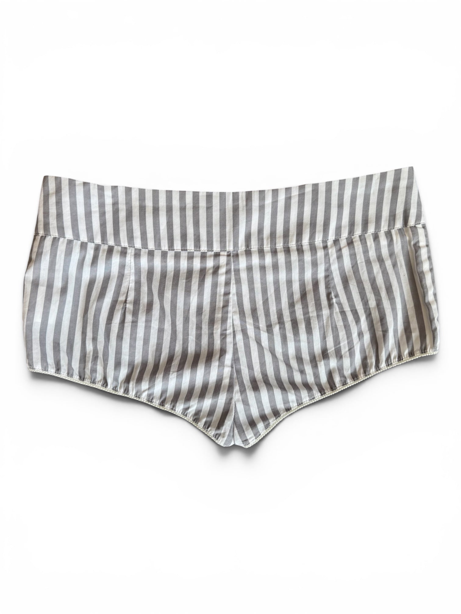 GREY & WHITE STRIPED SAILOR HOT SHORTS