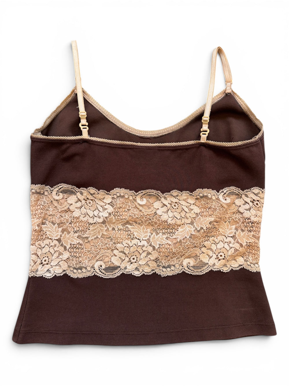 C.1996 BROWN & TAN LACE TANK @FAR