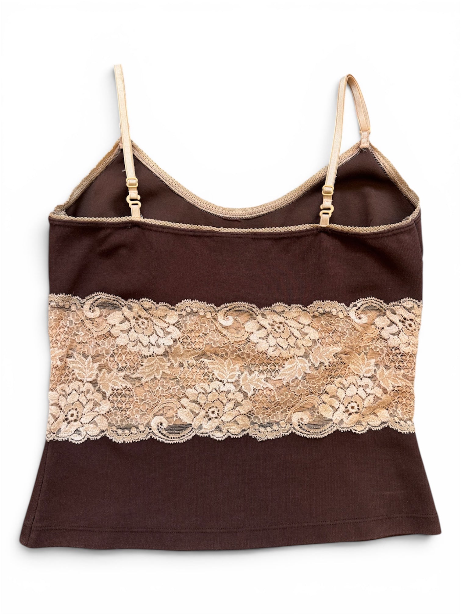 C.1996 BROWN & TAN LACE TANK @FAR