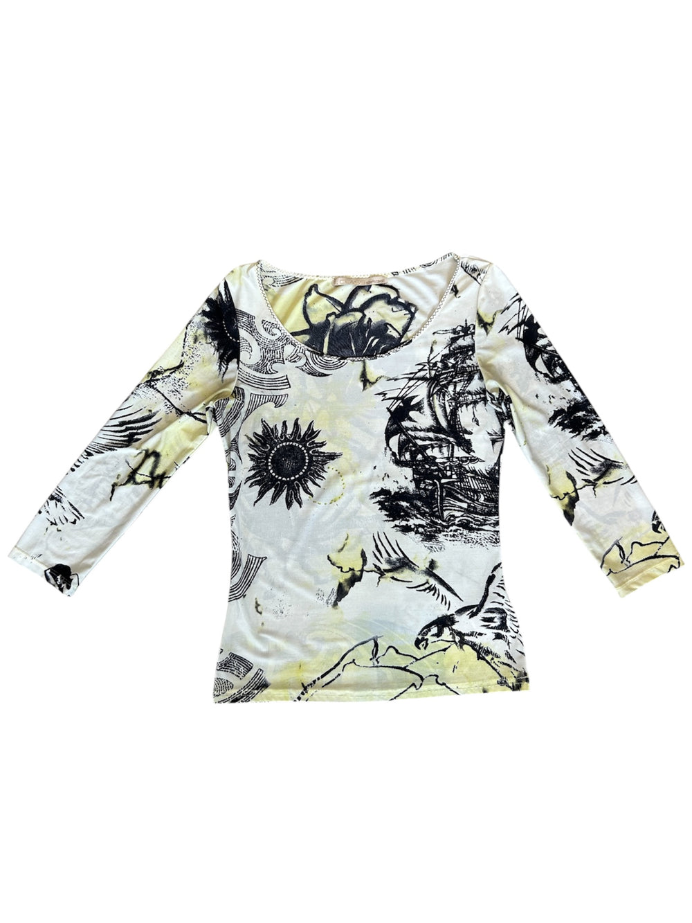 00S SUN/MOON YELLOW L/S TOP @TSCOTT