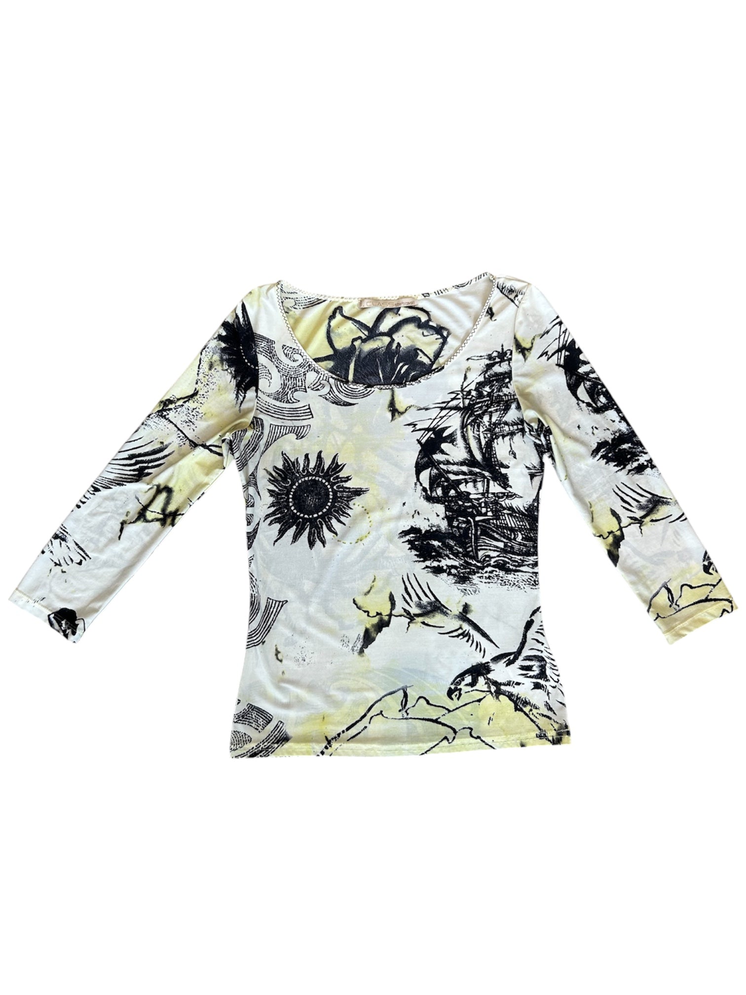 00S SUN/MOON YELLOW L/S TOP @TSCOTT