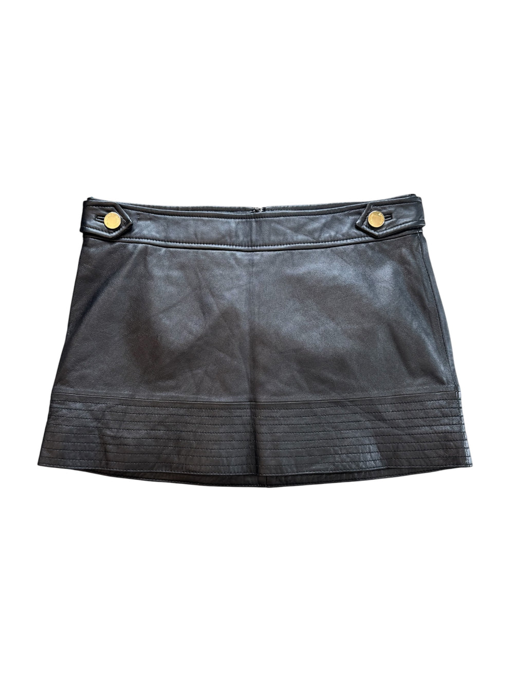 BLACK LEATHER MINI SKIRT (NWT)