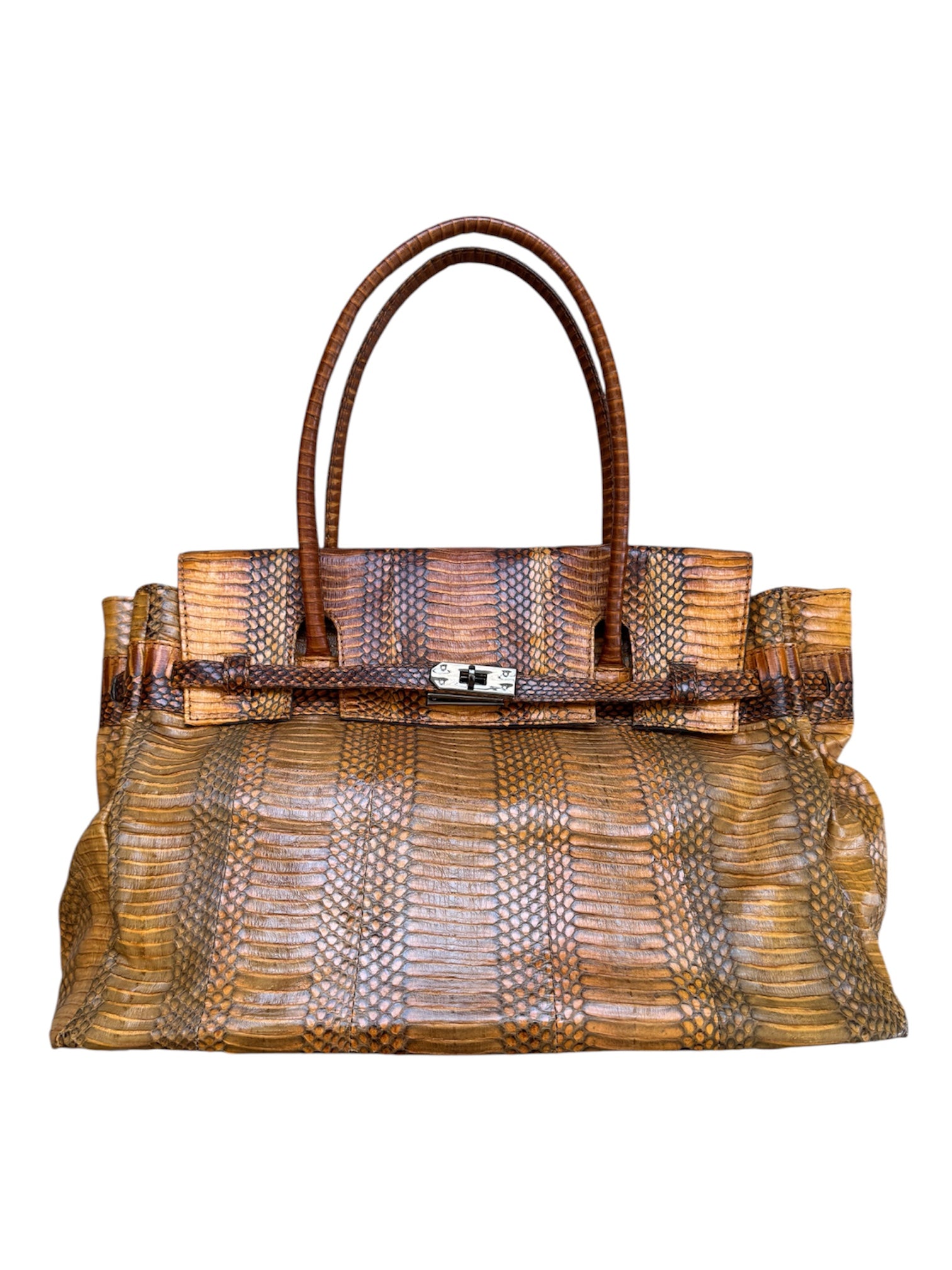 SIENNA ORANGE SNAKESKIN BAG(BIRKIN STYLE)(NWT)@MMC