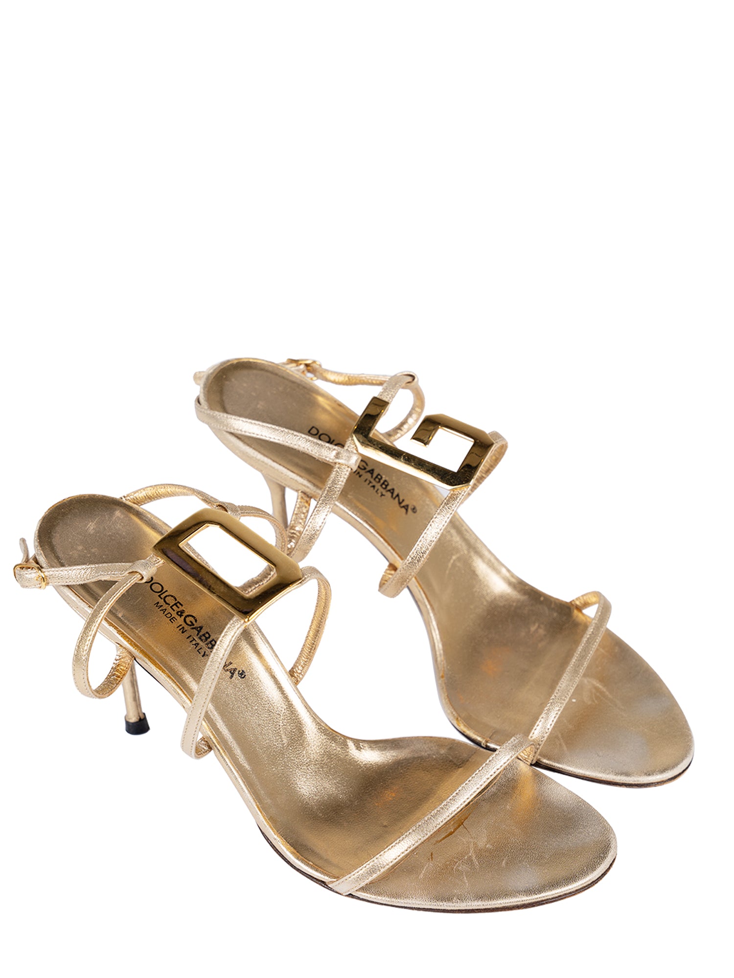 SS02 GOLD “D&G” HEELS