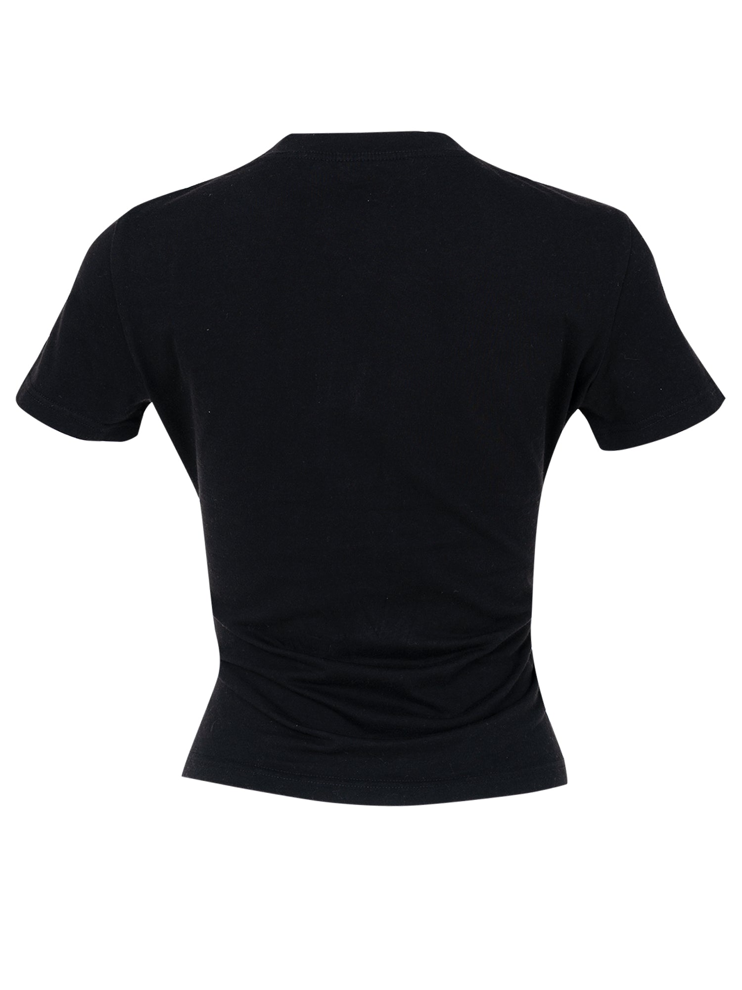 SS03 BLACK T SHIRT WITH DENIM LOGO
