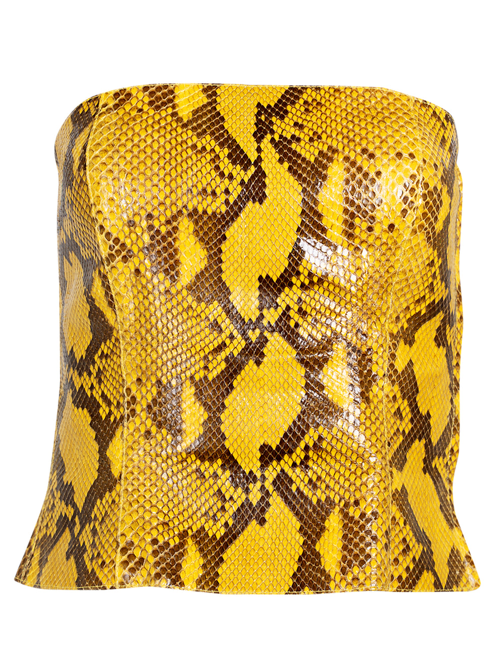 ITALIAN YELLOW SNAKESKIN CORSET