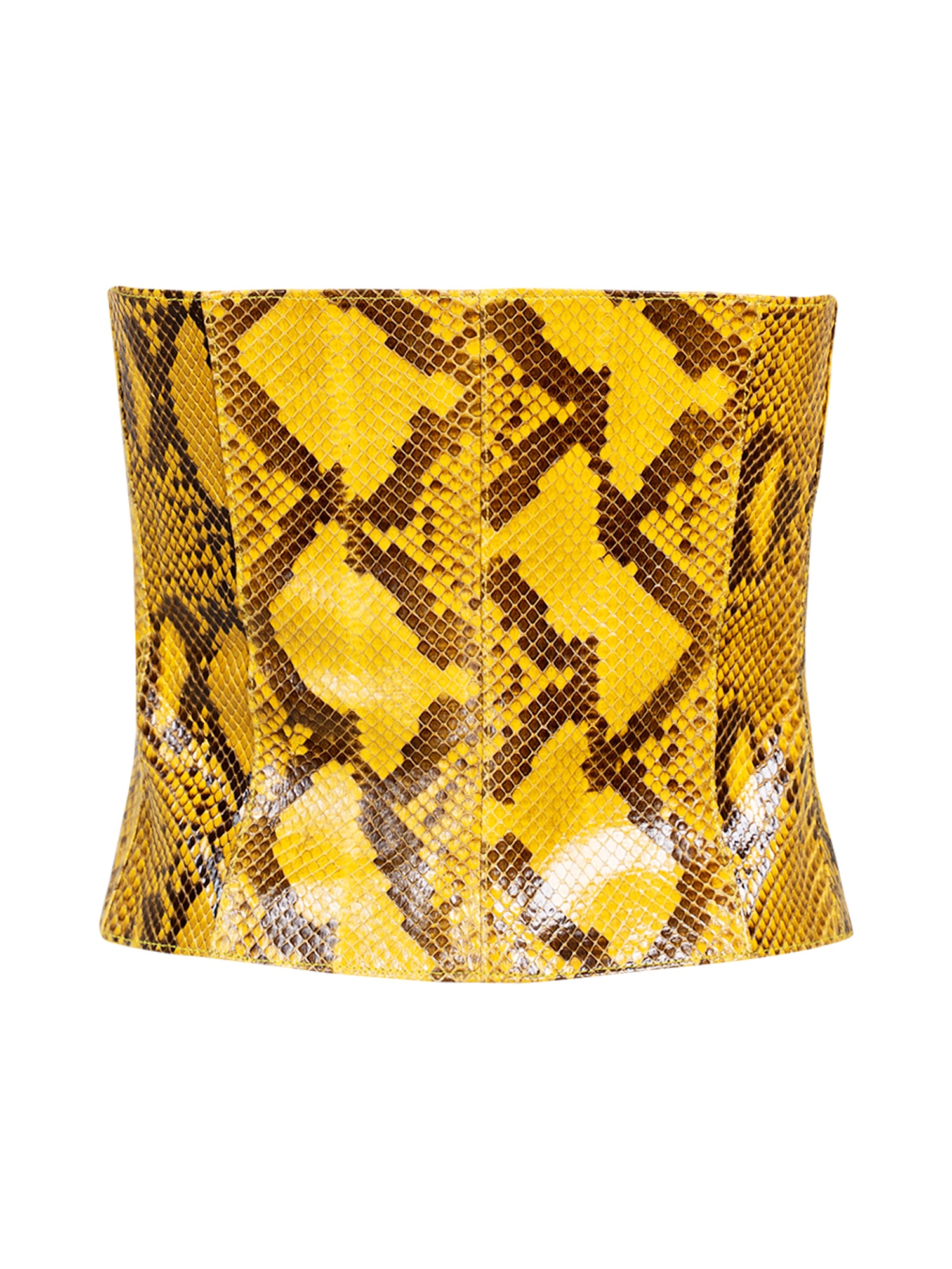 ITALIAN YELLOW SNAKESKIN CORSET