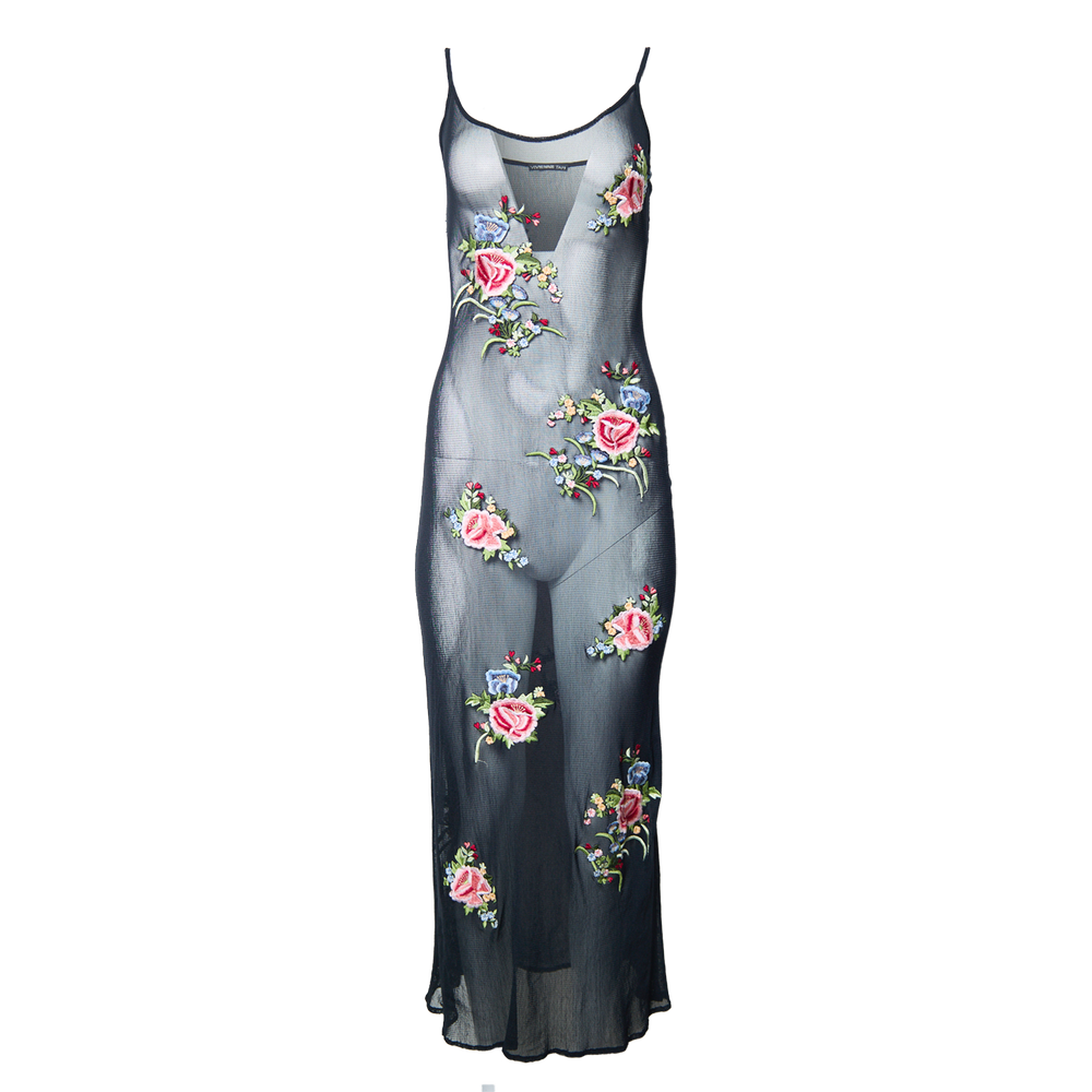 EMBROIDERED MESH MAXI DRESS (ONLINE FOR $900+)