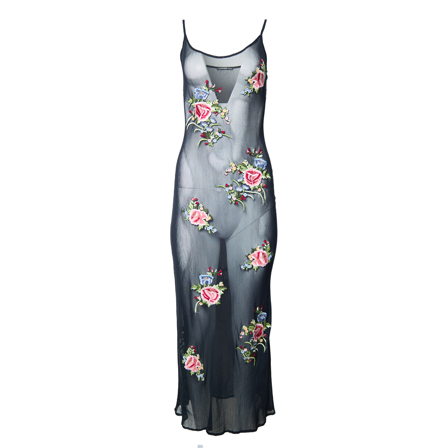 EMBROIDERED MESH MAXI DRESS (ONLINE FOR $900+)